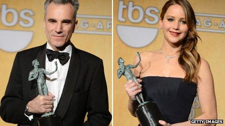 Daniel Day-Lewis and Jennifer Lawrence