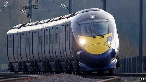 The HS1 in Ashford, Kent