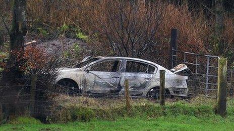 Burnt out car