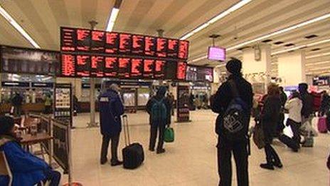 Passengers at New Street Station