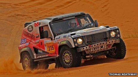 Cpl Thomas Neathway on the Dakar Rally 2013