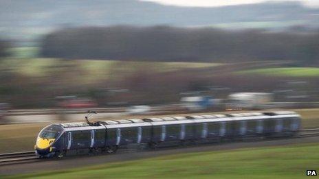 Javelin train on the HS1 Channel Tunnel rail link