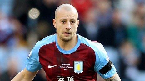 Aston Villa defender Alan Hutton