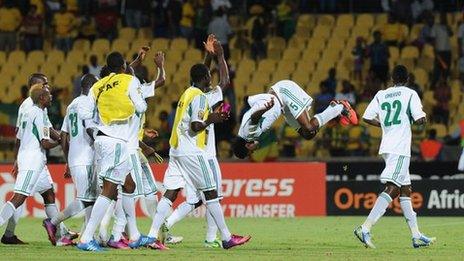 Nigeria players celebrating