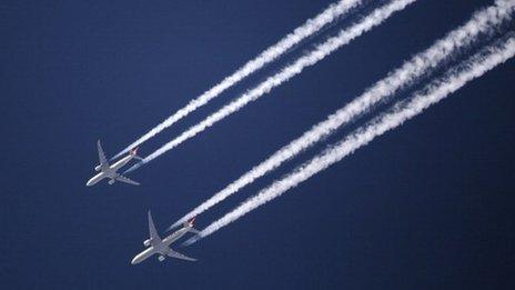 two planes over London