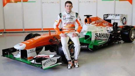 The new Force India VJM06 car