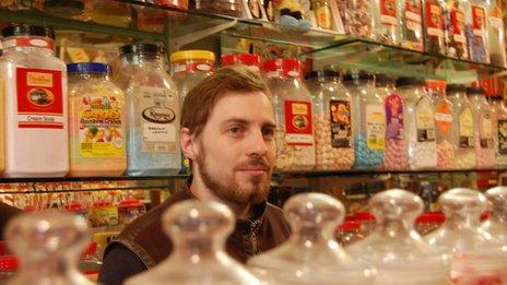 Jerome Franklin-Ryan, specialist at The Sweet Shop and Tobacconist in Hastings