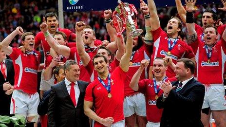 Wales celebrate Grand Slam win