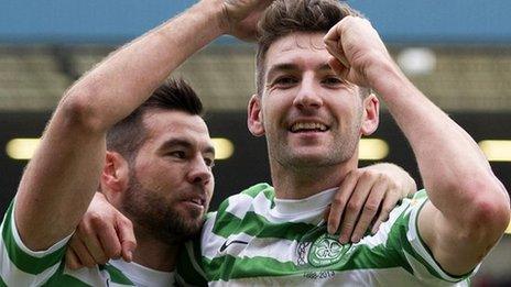 Celtic players Joe Ledley and Charlie Mulgrew