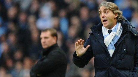 Manchester City manager Roberto Mancini