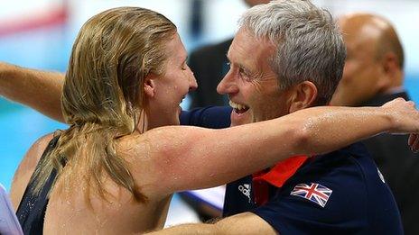 Rebecca Adlington and Bill Furniss