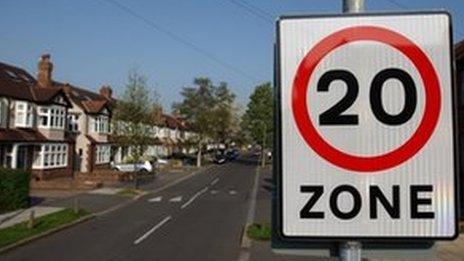 20 mph speed sign