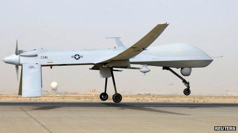 US drone operating in Iraq (file)