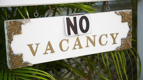 No vacancy sign