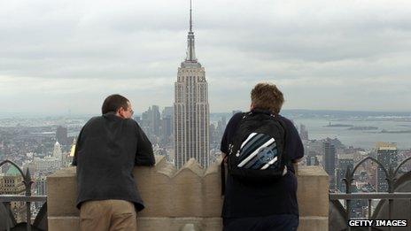 View of Empire State Building in New York