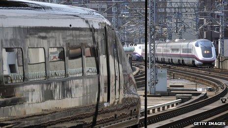 Bullet trains in Japan