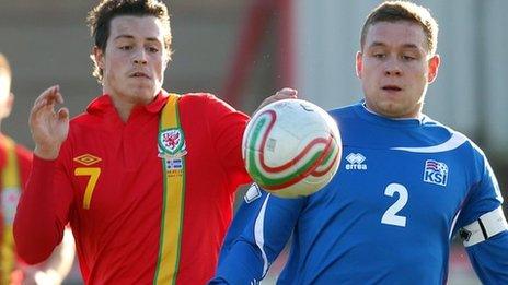 Wales Billy Bodin in action against Iceland