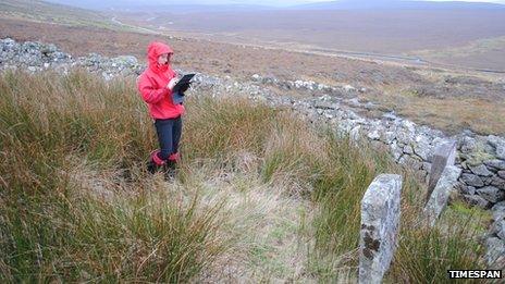 Gathering data from a graveyard in Kildonan for the app