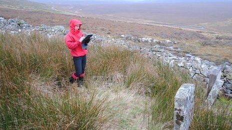 Gathering data from a graveyard in Kildonan for the app