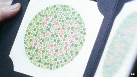 Colour blindness test