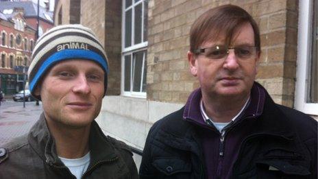 Jamie Bryson and Willie Frazer pictured together on Thursday