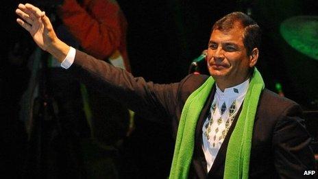 Rafael Correa in January 2012