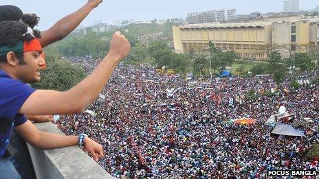 Demonstration in central Dhaka - 8 February