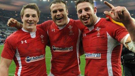 Jamie Roberts, Jonathan Davies, Alex Cuthbert