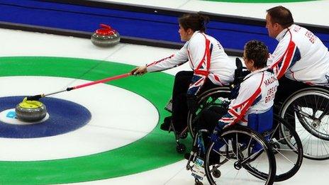 Aileen Neilson and the GB team in action at the Vancouver Paralympics