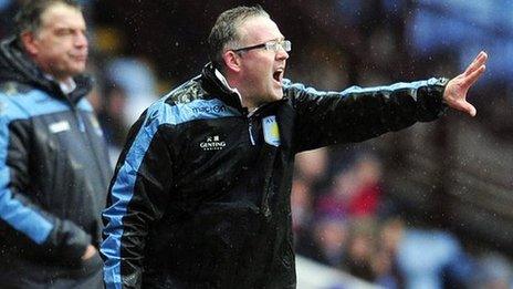 Aston Villa boss Paul Lambert