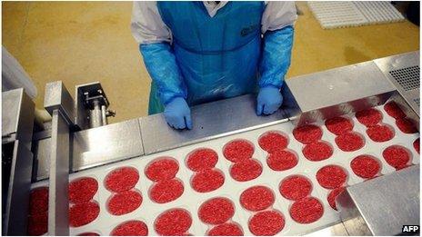 The production line at the Spanghero factory in Castelnaudary, France