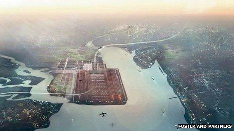 Impression of the proposed Norman Foster Thames estuary airport