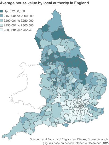 House prices map