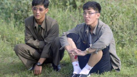 Two North Korean men