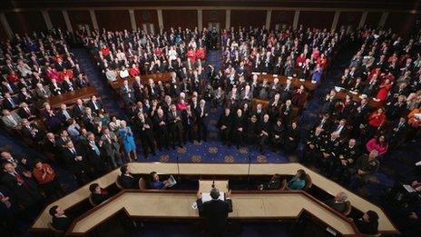 President Barack Obama delivers the State of the Union address in Washington DC 12 February 2013