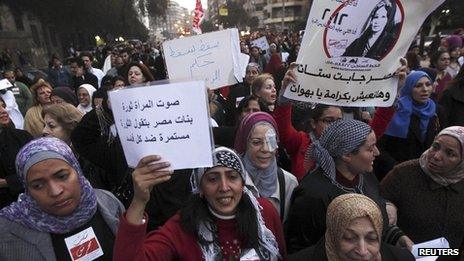 Women in Cairo march against sexual harassment (file photo)