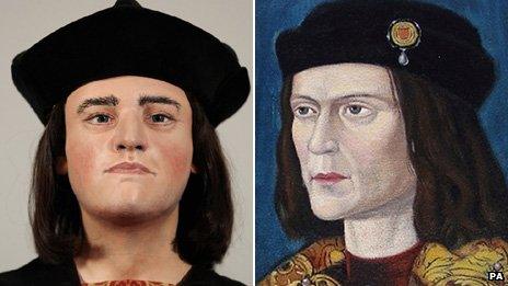 Facial reconstruction from Richard III's skull and a 15th Century portrait