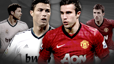 Xabi Alonso, Cristiano Ronaldo, Robin van Persie, Michael Carrick