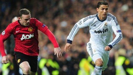 Wayne Rooney and Cristiano Ronaldo