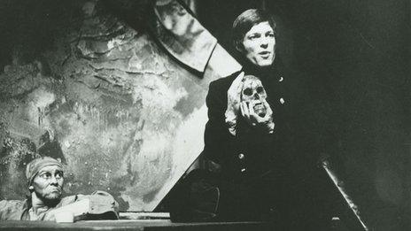 Richard Chamberlain as Hamlet in 1969 at Birmingham Repertory Theatre