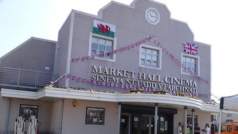 Brynmawr cinema in the town's market hall