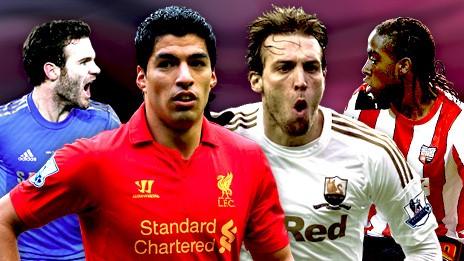 Juan Mata, Luis Suarez, Michu, Clayton Donaldson