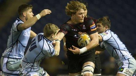 Buddugoliaeth i'r Gleision ym Murrayfield