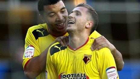 Troy Deeney and Almen Abdi