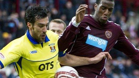 Hearts were beaten 3-0 at home by Kilmarnock