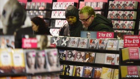 Inside HMV store