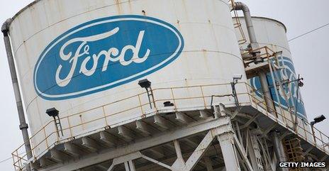 Water towers near Ford plant in Dagenham