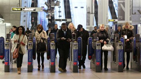 Commuters on the Tube