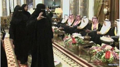 Women at Shura Council swearing-in ceremony, Riyadh (19/02/13)