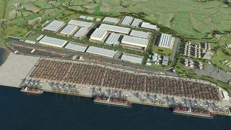 Artist's impression of the London Gateway project when complete